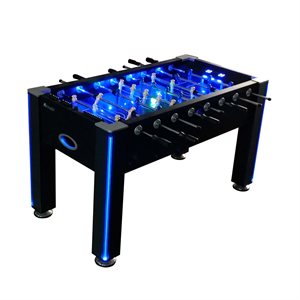 ATOMIC 58" Azure LED Light Up Foosball Table Black