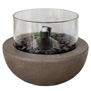 Fire Island 10.5-inch Tabletop Firebowl with Citronella Canister